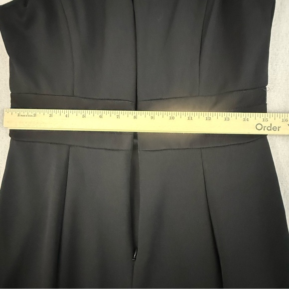 Liz Claiborne Dress Women's Size 6 Sleeveless Mesh‎ Trim Zip Back Black - Picture 12 of 13